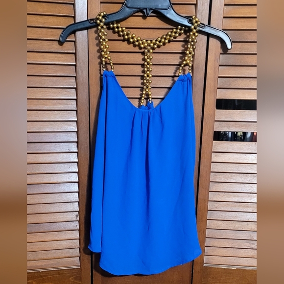 XOXO Tops - Vibrant Blue Sleeveless Top